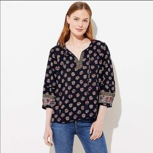 NWT Loft Bloom split neck blouse.